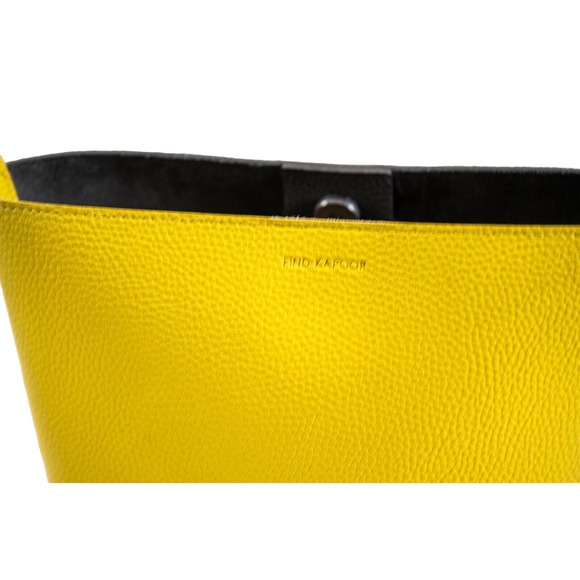 Find Kapoor Yellow Gray Pingo Bag 20 Artificial Leather Shoulder Tote Strap - Picture 3 of 16
